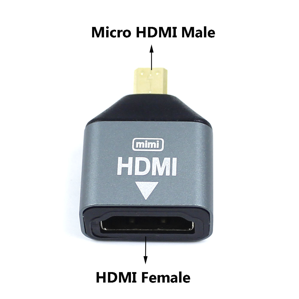 Aluminum Displayport Micro/Mini DP to HDMI-compatible Adapter 4K@60Hz HDMI male to HDMI female For PC Laptop Projector Converter: MULTI
