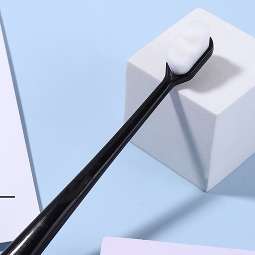 20pcs Extra Soft Toothbrush Micro Nano Toothbrushes 20000 Soft Bamboo Charcoal Bristles for Fragile Teeth Oral Gum Recession: 20pcs black