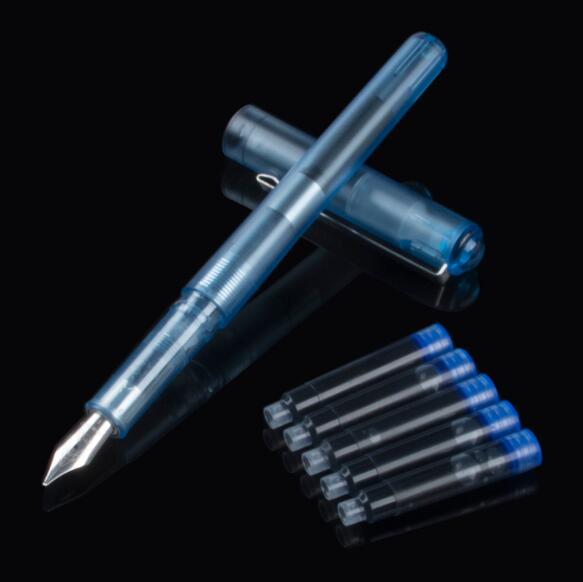 JINHAO 991 Black Transparent Matte Color Fine nib fountain pen Pens for Students of school stationery: T