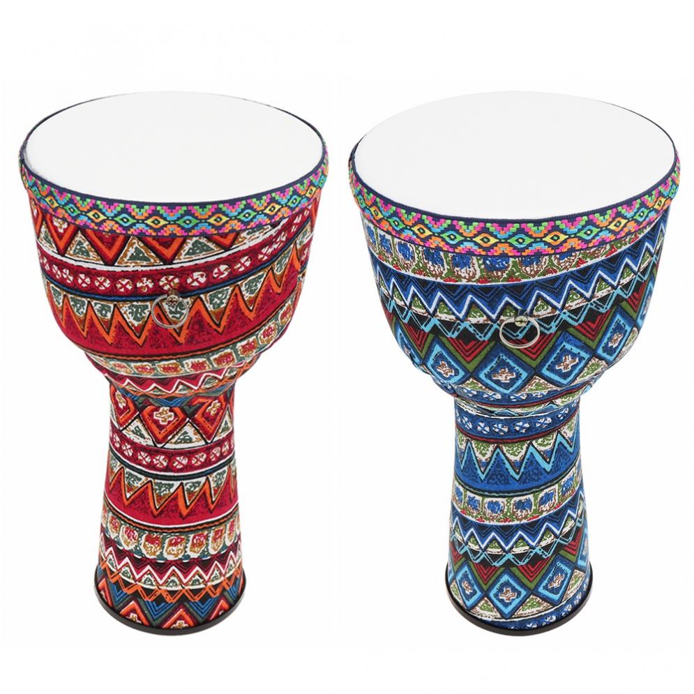 8 Inch PVC Afrikaanse Djembe Trommel Kleurrijke Doek Art ABS Vat Huid Kinderen Handtrommel