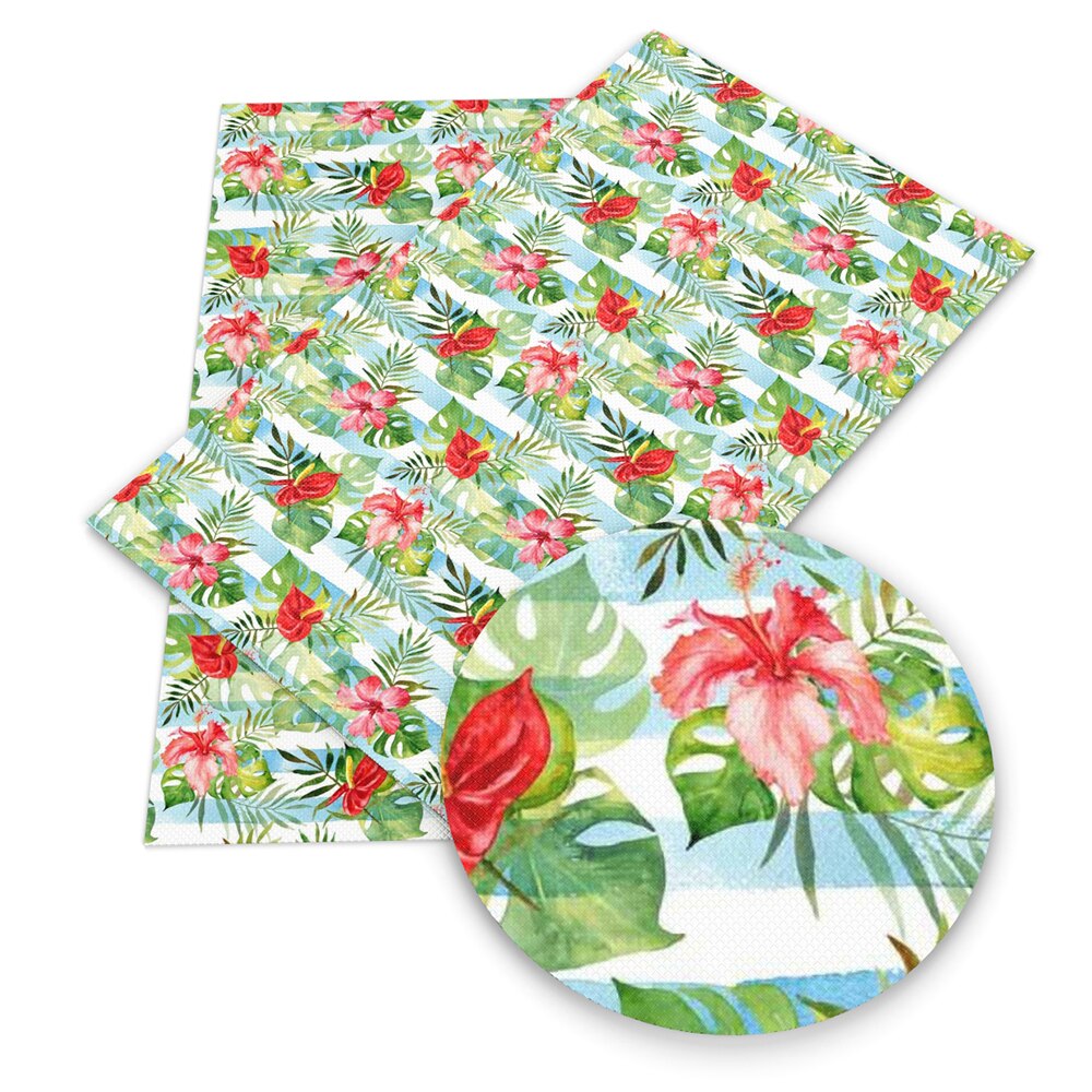 David accessoires 30*140cm bloemenprint imitatieleer stoffen strik tassen telefoonhoesje synthetisch leer materialen ,1 yc 7044: 1081937004