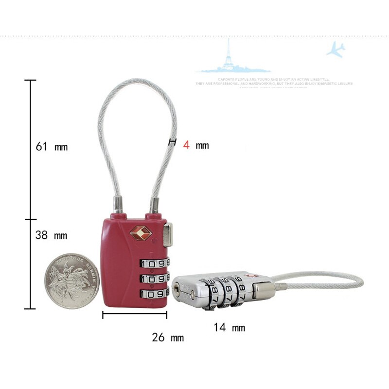Pièces de bicyclette de combinaison de serrure de protection de vélo de TANDT Mini fil extensible câble antivol Code de sécurité câble de verrouillage mot de passe bagage