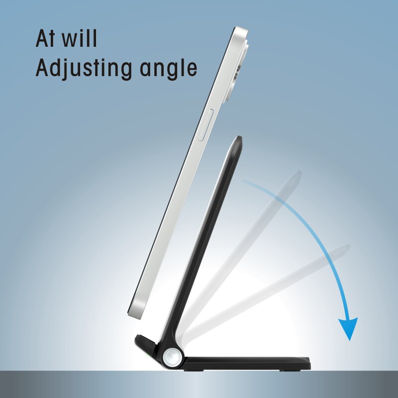 15W Qi Draadloze Oplader Fold Stand Pad Snelle Opladen Voor Qucik Lading Voor Samsung Galaxy S21 Fe S22 Ultra s22 +