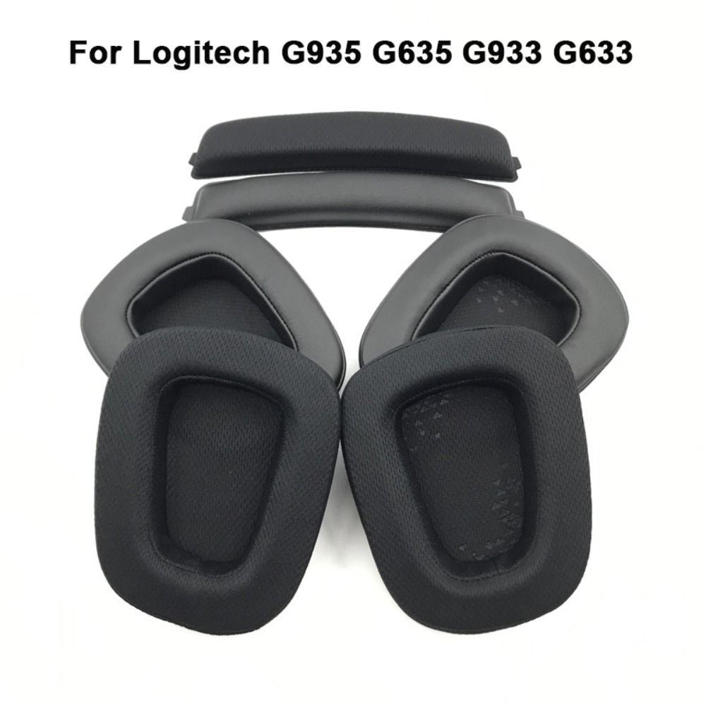 Juste de coussin d'oreille en mousse pour téléphone Logitech, coussinets d'oreille de remplacement, sauna de jeu, accessoires en éponge, G935, G635, G933, G633, 1 paire
