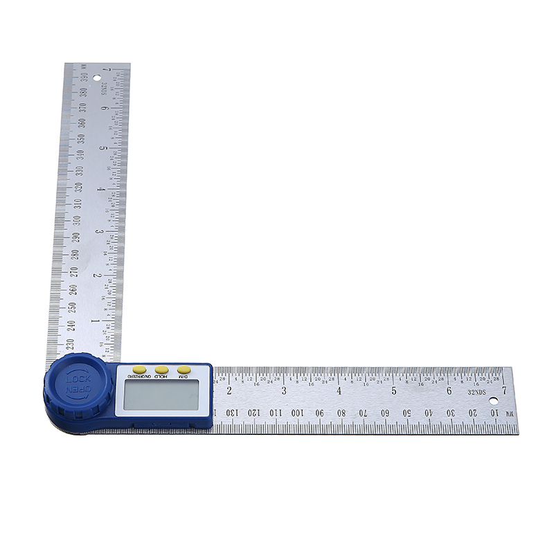 200mm Digital Protractor 360 Degree Angle Finder Stainless Steel Inclinometer Digital Scale Electronic Level Ruler Goniometer