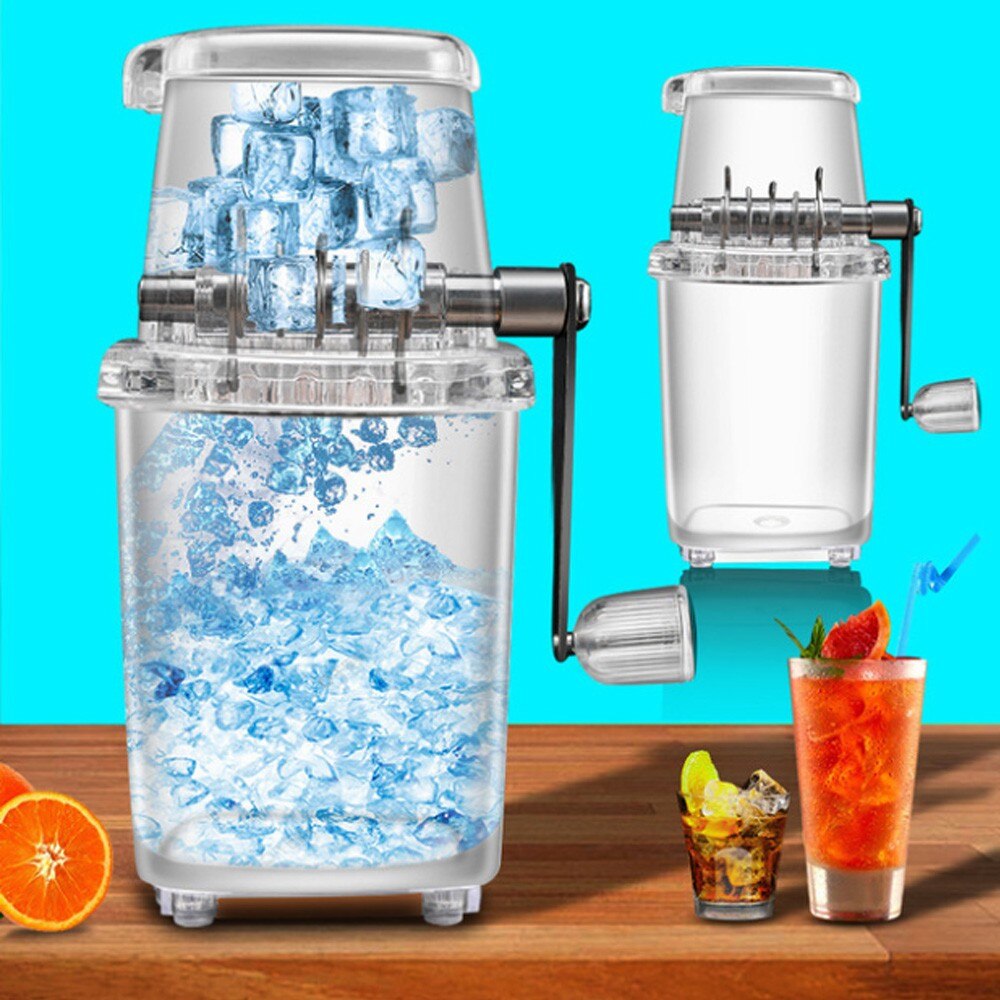 Small Household Ice Crusher Manual Ice Crusher Mini Shaved Ice Machine Manual Snow Cone Smoothie Machine Crusher