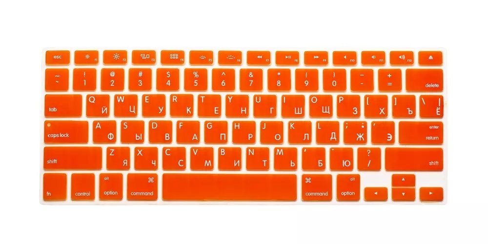 Russische Silikon UNS Tastatur Silikon tastatur abdeckung für Apfel macbook Luft Profi Retina 13 15 17 für Mac buch Laptop haut: Orange