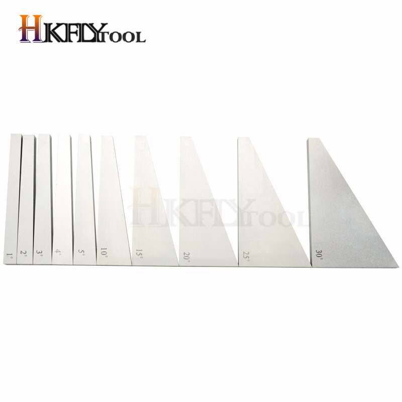 10Pcs 1-30 Degree Precision Ground Durable Angle Block Set With Storage Case For Lathes Milling Machinist Tools angle block gage