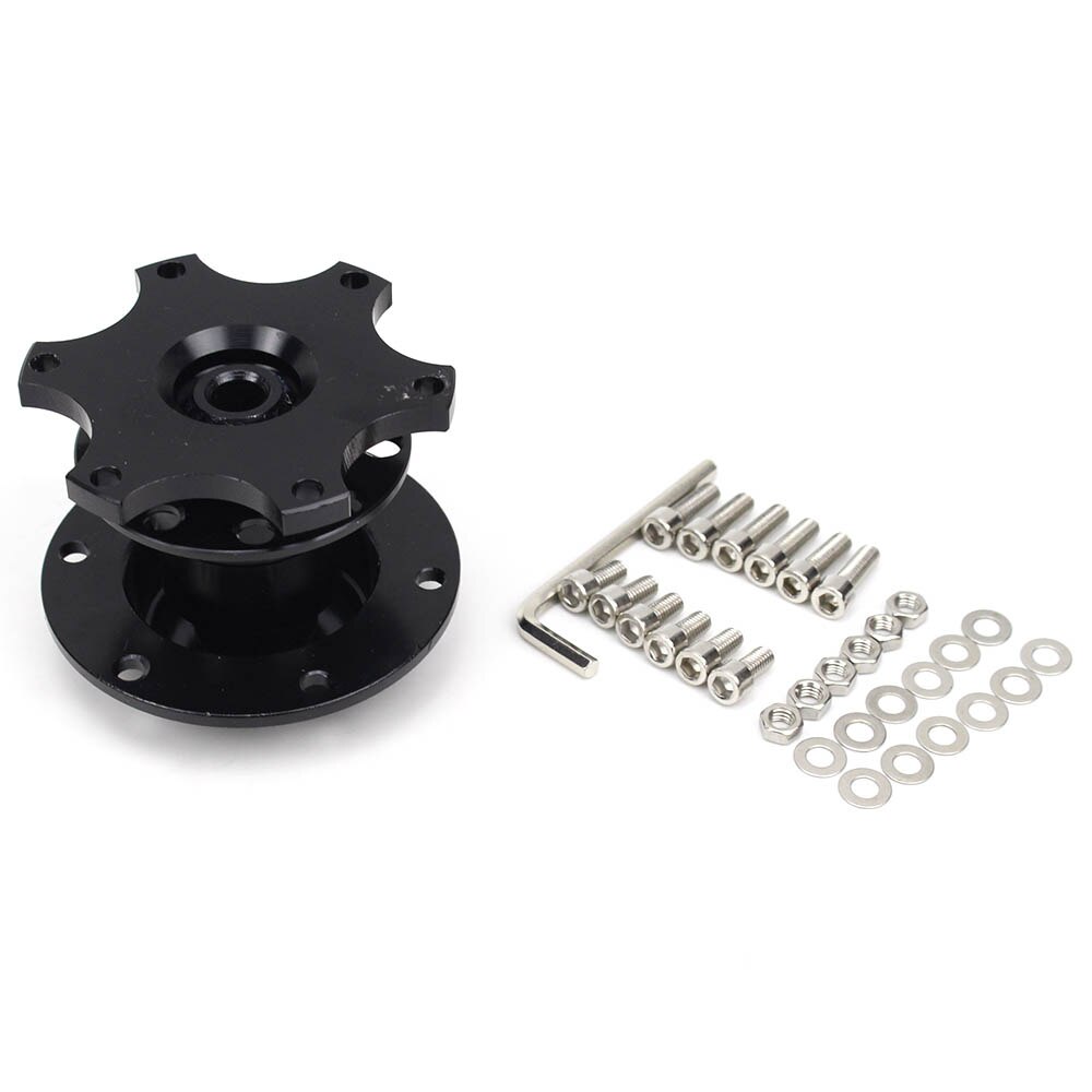 Universele Aluminium Stuurwiel Quick Release Hub Boss Kit Adapter Quick Release: Black