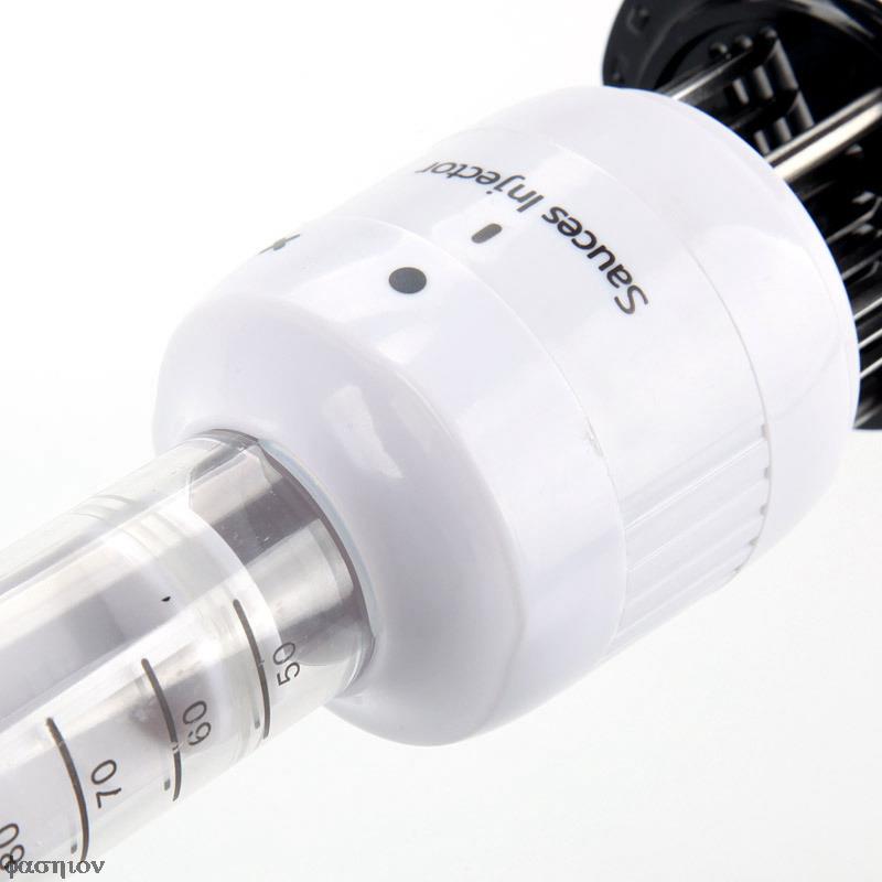 2-in-1 Meat Tenderizer Marinade Sauces Injector BBQ Steak Meat Beef with Stainless Steel Needle