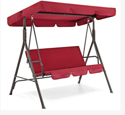 Swing Roof Cover Waterproof Canopy Replacement Porch Courtyard Outdoor Ruffle Hem Shade: A / 195cmx125cmx15cm