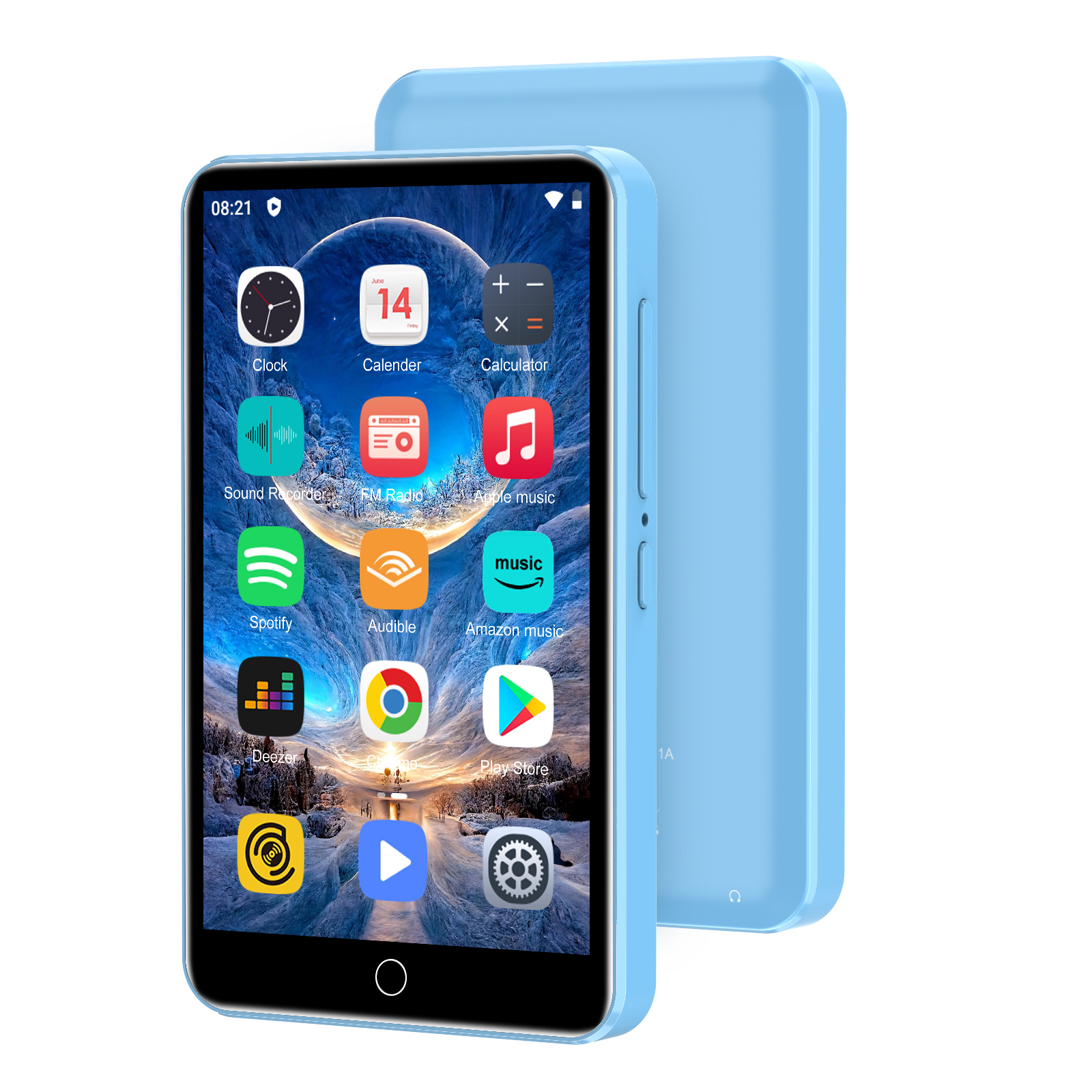 Reproductor de MP3 ZAQE de 80 GB, compatible con Bluetooth y LAN inalámbrico, reproductor MP4 MP3 con pantalla completamente táctil de 4,0 pulgadas, libro electrónico, reloj, compatible con m: Default Title