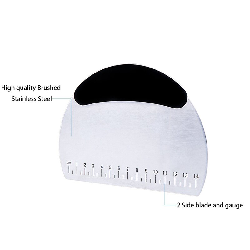 -Pastry Cutter & Dough Scraper Set,Stainless Steel Multipurpose Scraper/Pizza Dough Blender/Chopper-Premium Kitchen Pastry