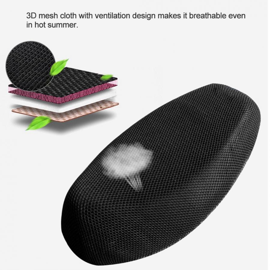 Waterproof Seat Cover Heat Insulation Cooling Protector for Motorcycle Electric Bike Mesh Seat Cover