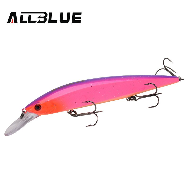 ALLBLUE SHANKS 130MR SP señuelo de pesca suspender Jerkbait 23g de tungsteno a sistema de tiempo fundido Wobbler 2,5 m Minnow esca artificial: Color H