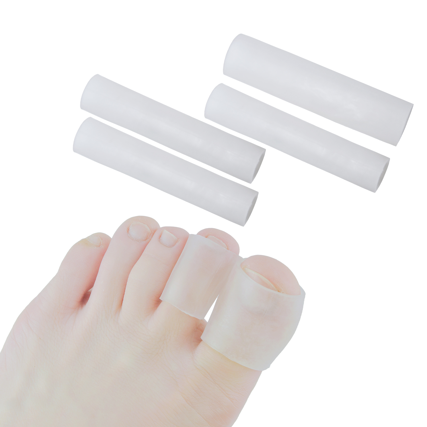 Silikon Daumen Schutz Gel Rohr Großen Finger Füße Schutz Finger setzt Lange Mais einstellen Separator Fußpflege Mais Blasen Kallus