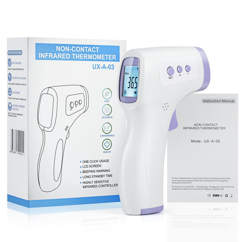 Digitale Thermometer Non-contact Medische Thermometer Voor Body Temperatuur Quick Meting Klinische Thermometer Voor Volwassenen Baby: Violet