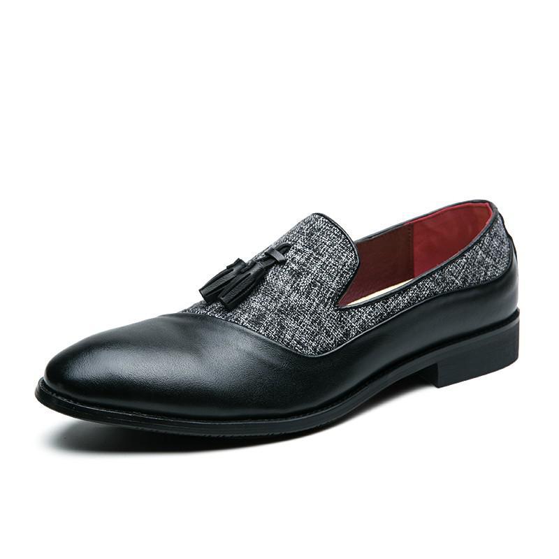 Fotwear Sky Blue Men Dress Shoes Tassel Men Loafers Slip On Men Smoking Shoes Big Size 46 45 Wedding Party Leather Shoes