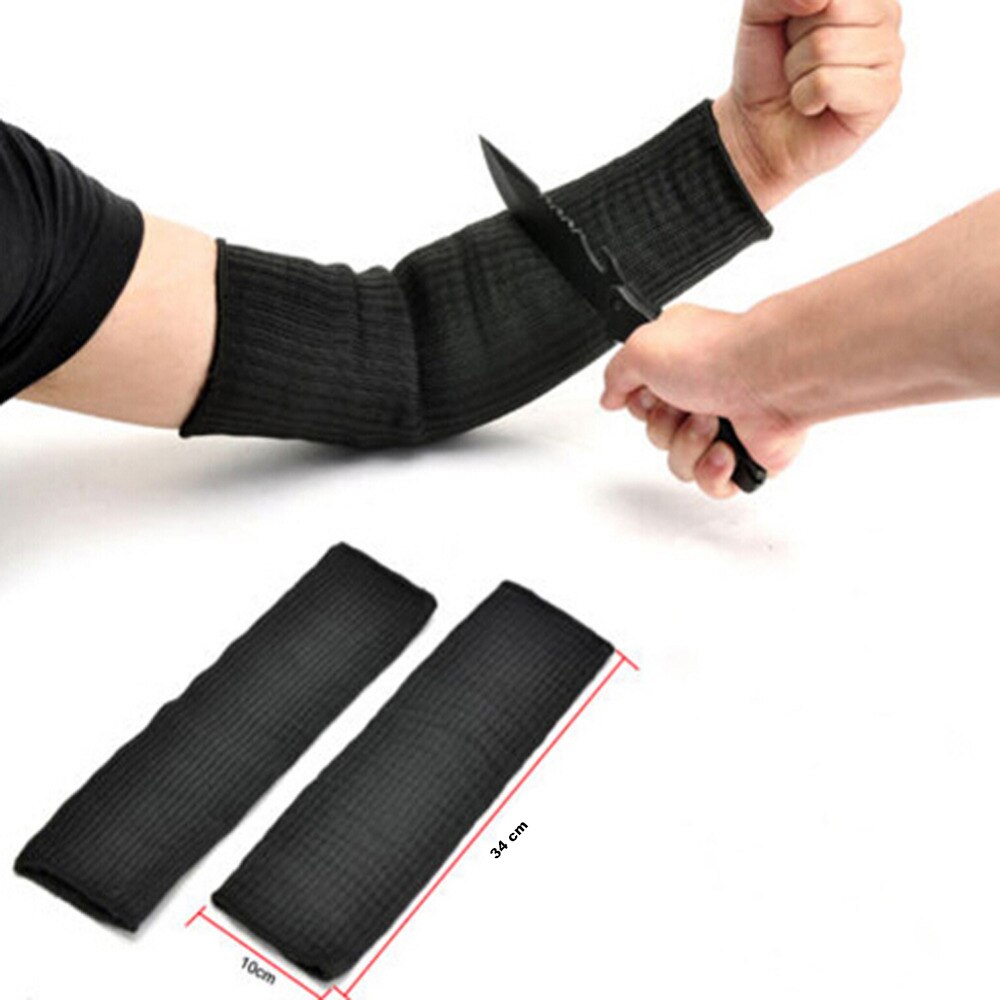 1 Pair Steel Wire Cut Proof Arm Sleeve Guard Bracer Anti Abrasion Armband Protector Anti-Cutting Arms Guard Protection Tool