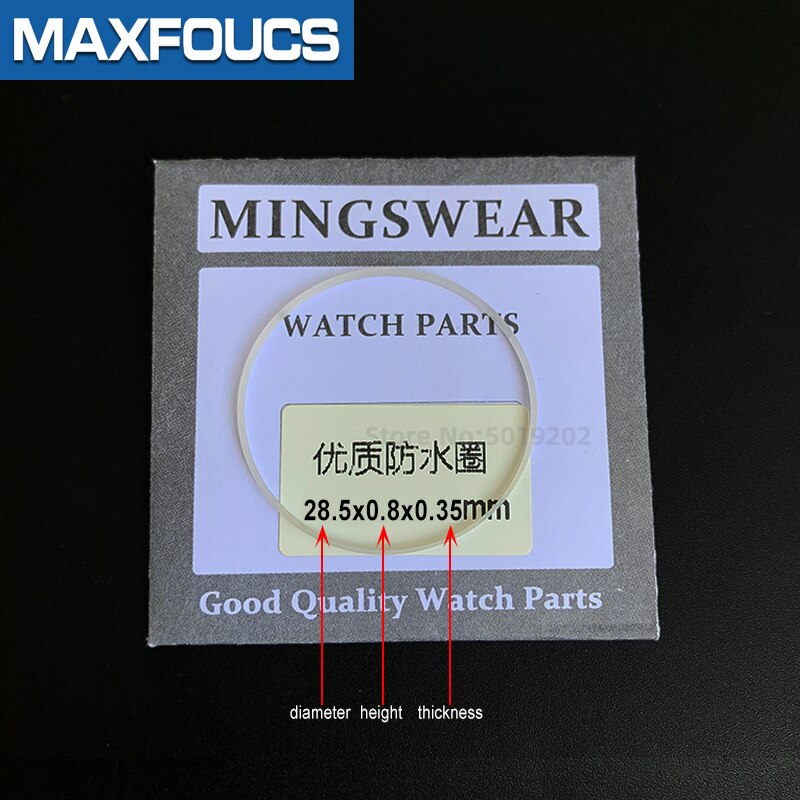 Kunststoff weiß dichtung für kristall glas Interne durchmesser 26-35,5mm Dicke 0,35mm hihg 0,8mm Uhr teile uhr Zubehör, 1 stücke