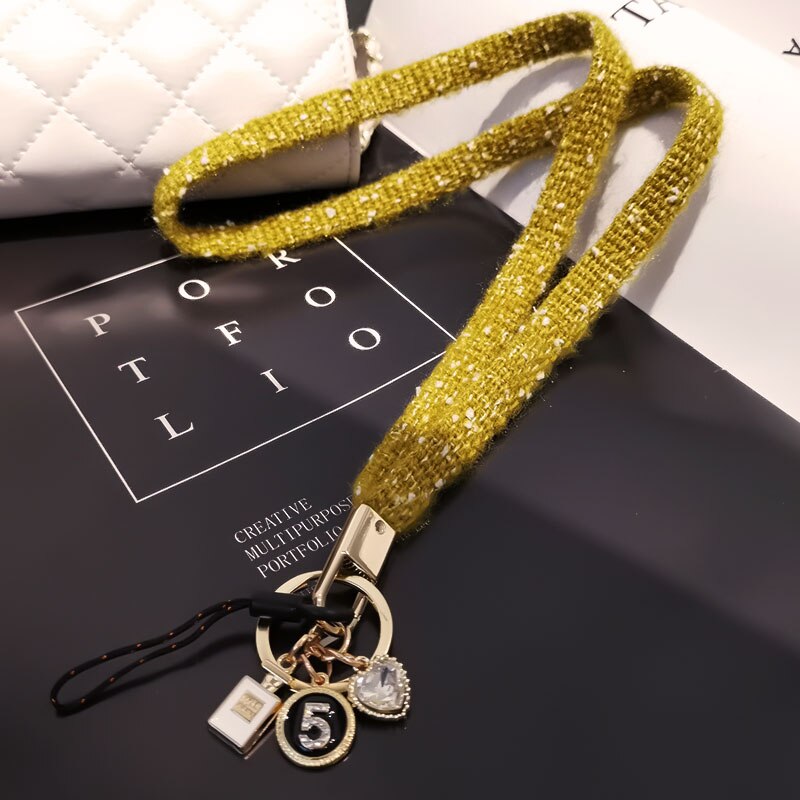 Kristall Liebe Anhänger Telefon Lanyard Gurt für Schlüssel Karte Gym Handy mit USB Abzeichen Clip Lanyard Multi-zweck neck Lanyard: 06