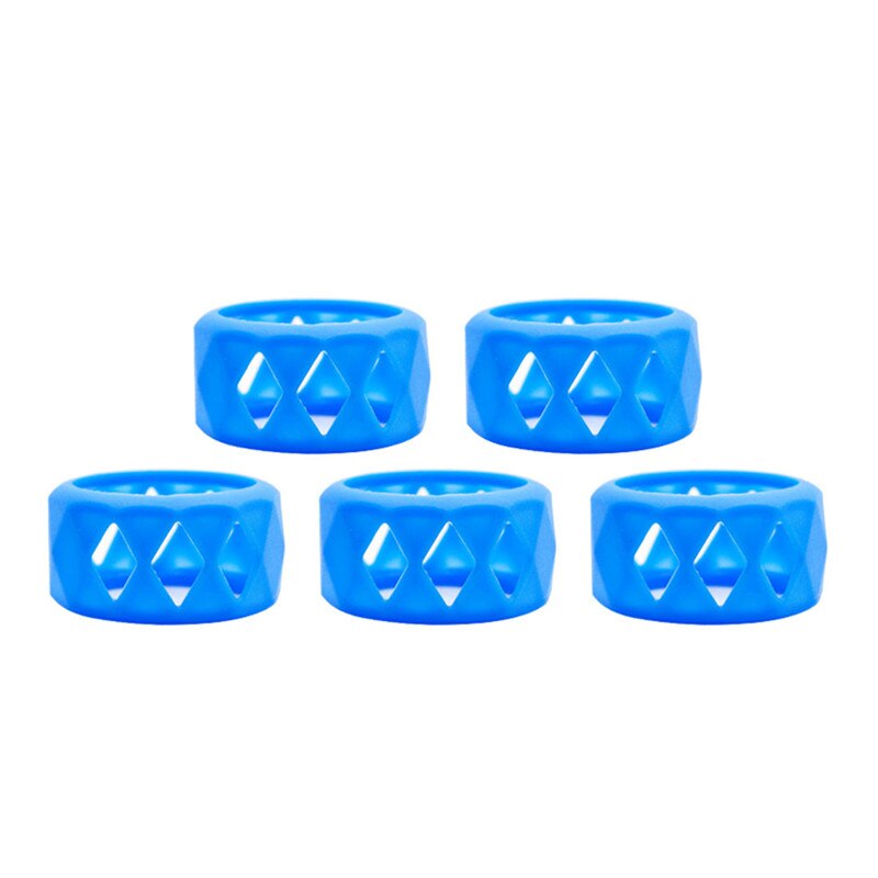 5Pcs Fatube Bubble Glazen Buis Anti Kraken Siliconen Beschermhoes Mesh Decoratieve Cover Voor Glas: Blauw