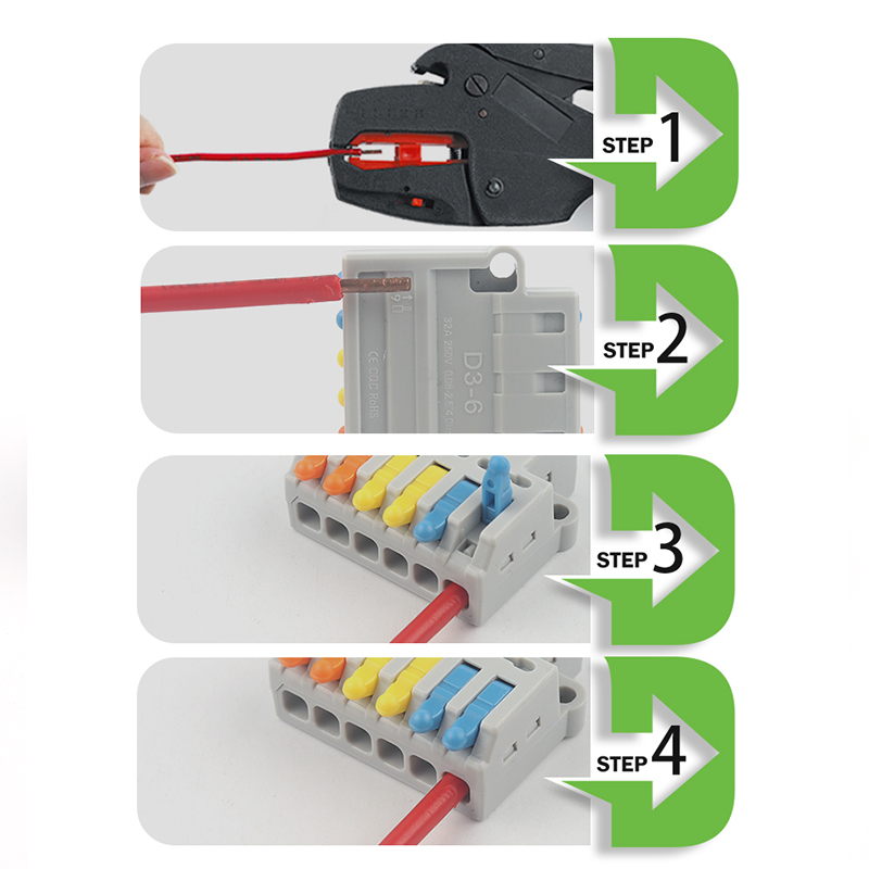 Quick Wiring Cable Connectors 2/3Pin Universal Compact Electrical Conductors SPL Splicing Splitter Push-in Home Terminal Block