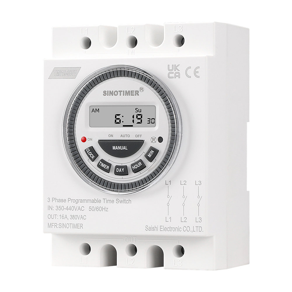 SINOTIMER 3 pièces Trois phases 380 v 415 v 7 jours programmable Minuterie Relais Temporisé