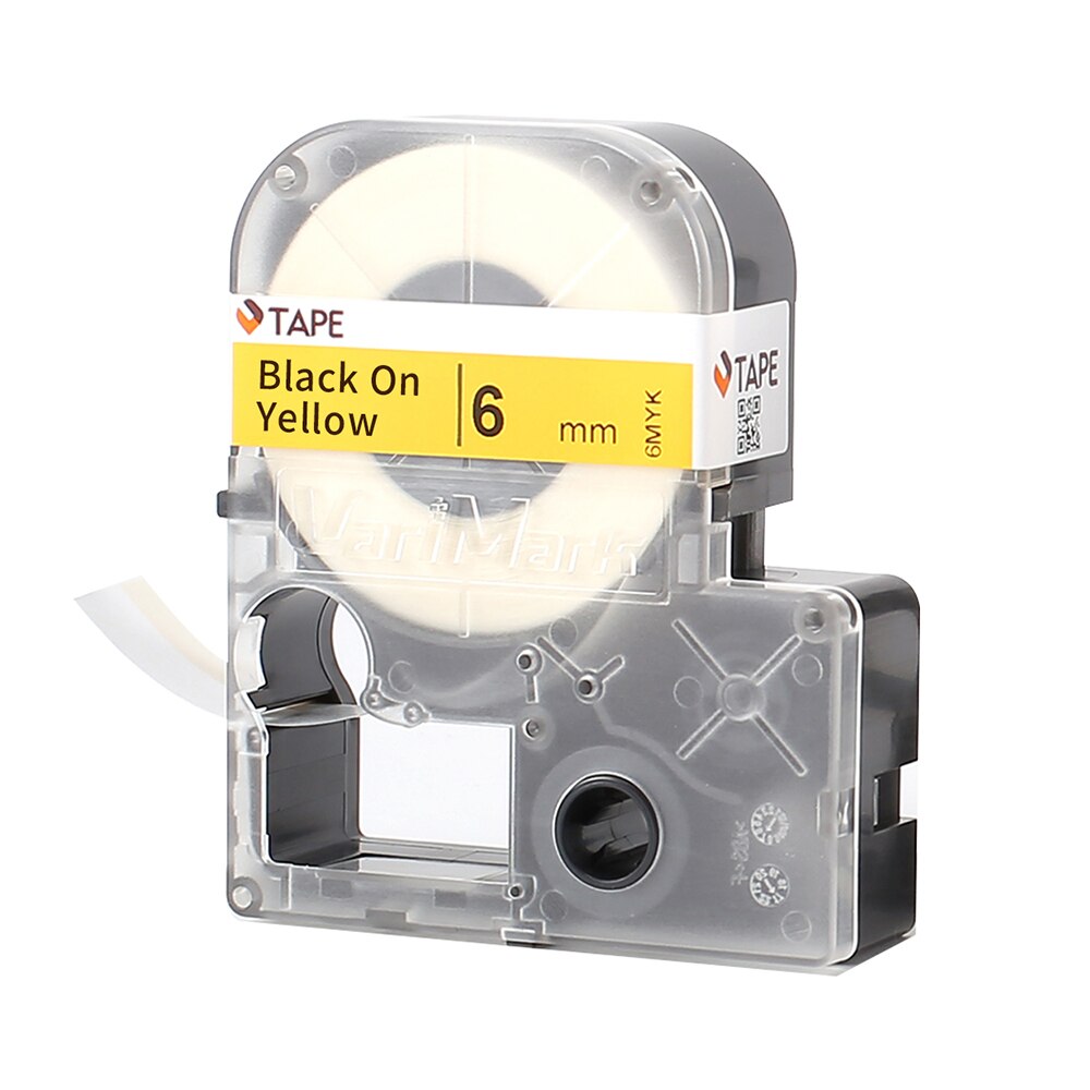 Self-Adhesive Label Tape Self-Laminating Labels Replacement Label Maker 0.24 Inch(6mm)x27.9 Feet(8.5m) Waterproof and Oil-Proof: 6mm