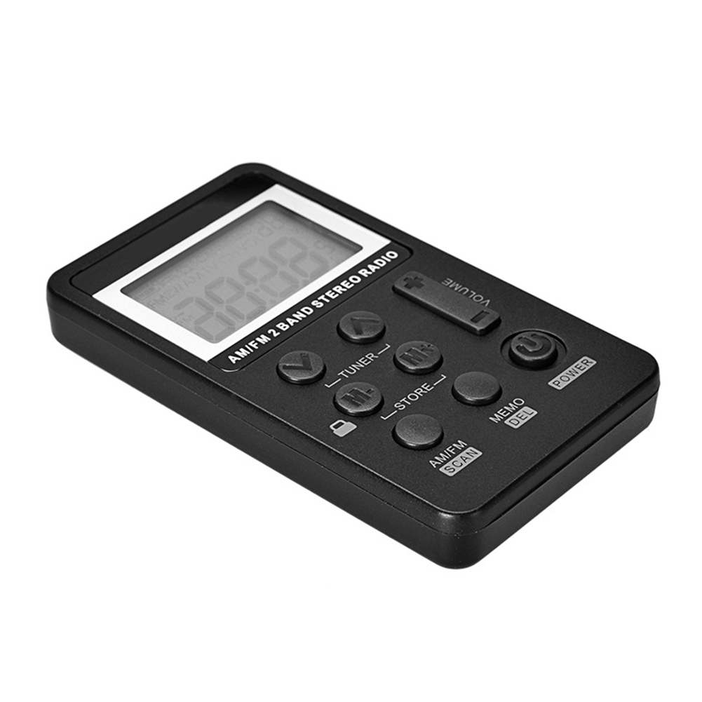 Ricevitore stereo universale AM FM per radio digitale a 2 bande con cuffie HiFi Schermo LCD Batteria ricaricabile Radio tascabile portatile