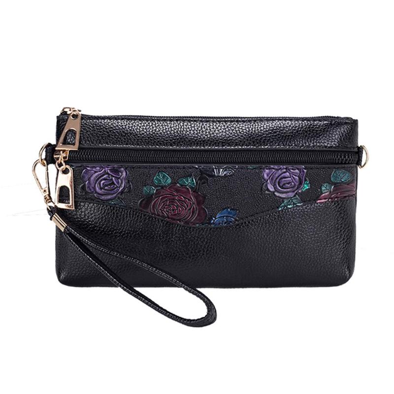 Handtassen multifunctionele Bloem Print Messenger Clutch Bag Vrouwen PU Lederen Schoudertas Crossbody Handtassen: Style Four