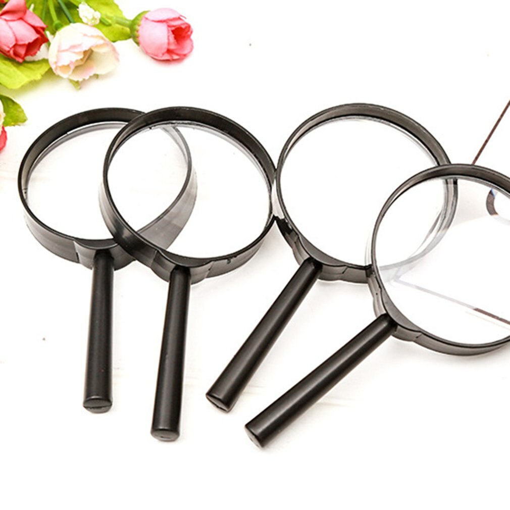 Magnifier Plastic Magnifier Portable Magnifier 5 Times Handheld Magnifier High Definition Magnifier Mini Magnifying Mirror