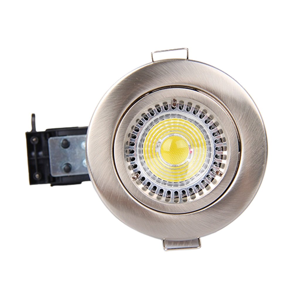 Fixed Spotlight 4 X GU10 Fire Rated Recessed Downlight Satin Chrom... – Grandado