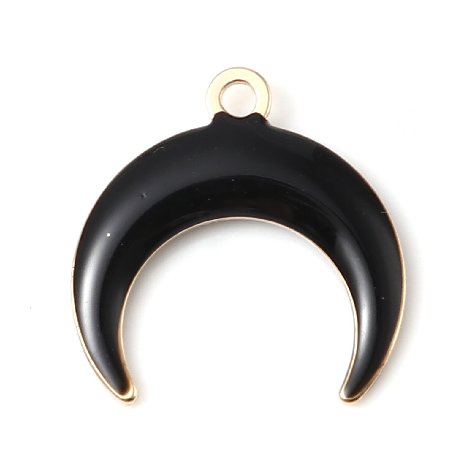 5 sztuk galaktyka księżyc stylu uroki wisiorek dla tworzenia biżuterii kolorowe pół księżyc dwustronne emaliowane cekiny wisiorek naszyjnik DIY: 5