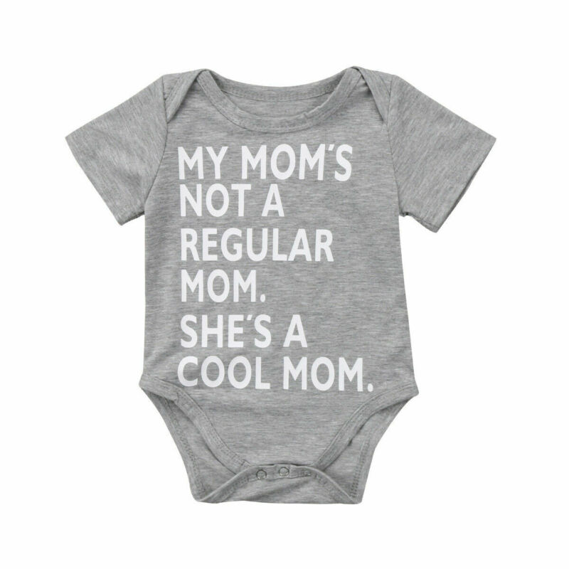 0-18m lässige Baby-strampler mit kurzen ärmeln und buchstabenprint aus baumwolle für jungen und mädchen: 3m