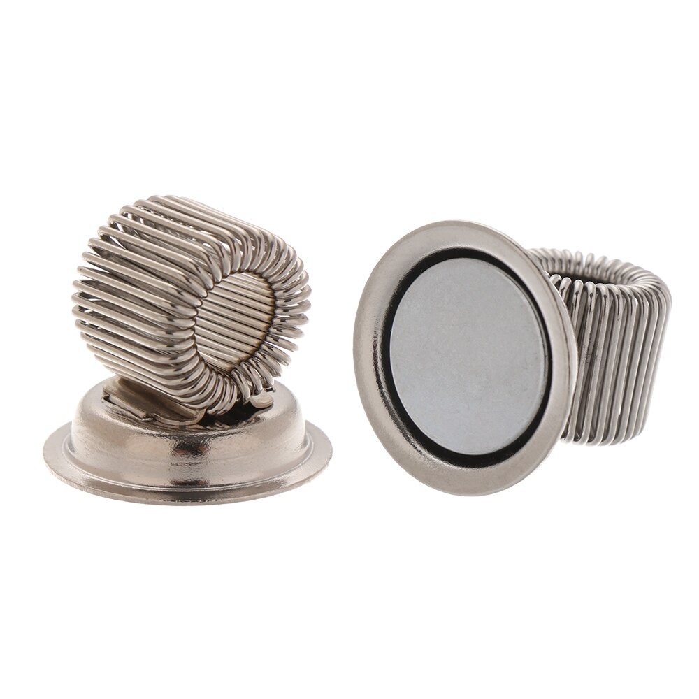 Single Hole Double Opening Triple Orifice Spring Pen Clip Metal Pencil Holder Elastic Loop Portable Writing Supplies Stationery: Strong Magnetic-1pc