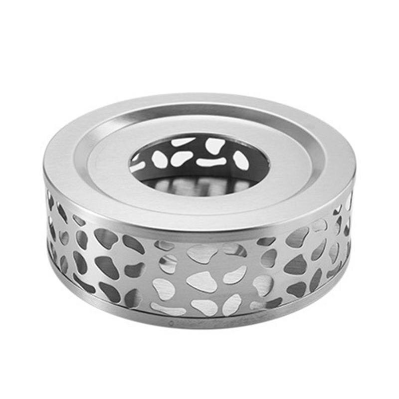 Staal Thee Warmer Thee Theepot Houder Warmer Ronde Kaars Base Heater Koffie Melk Kaars Verwarming Base Houder Theewaar: Default Title