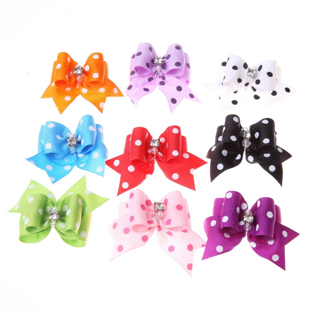 5PCS pet lederen band bloem bows haar decoratie dierbenodigdheden hond kat hoofd bloem kaart Pet Grooming Accessoires Kerst