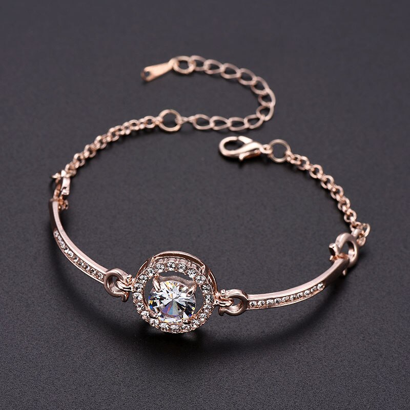 luxe or chaîne Bracelet Bracelet charme Simple Bracelet pour femmes filles bijoux: style 2