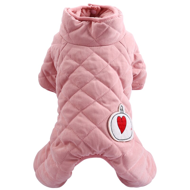 Winter Huisdier Jumpsuit Jas Teddy Kat Kleding Puppy Kleding Meisje Buik Close 2 Kleur Xs Sml Xl: Girl Pink / XL
