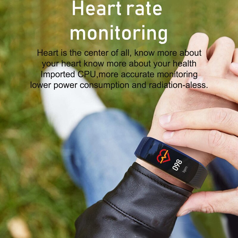 C6S Smart Fitness Bracelet Men Women Heart Rate Monitor Smart Band Fitness Tracker Watch WhatsApp Reminder Smart Bracelet Watch