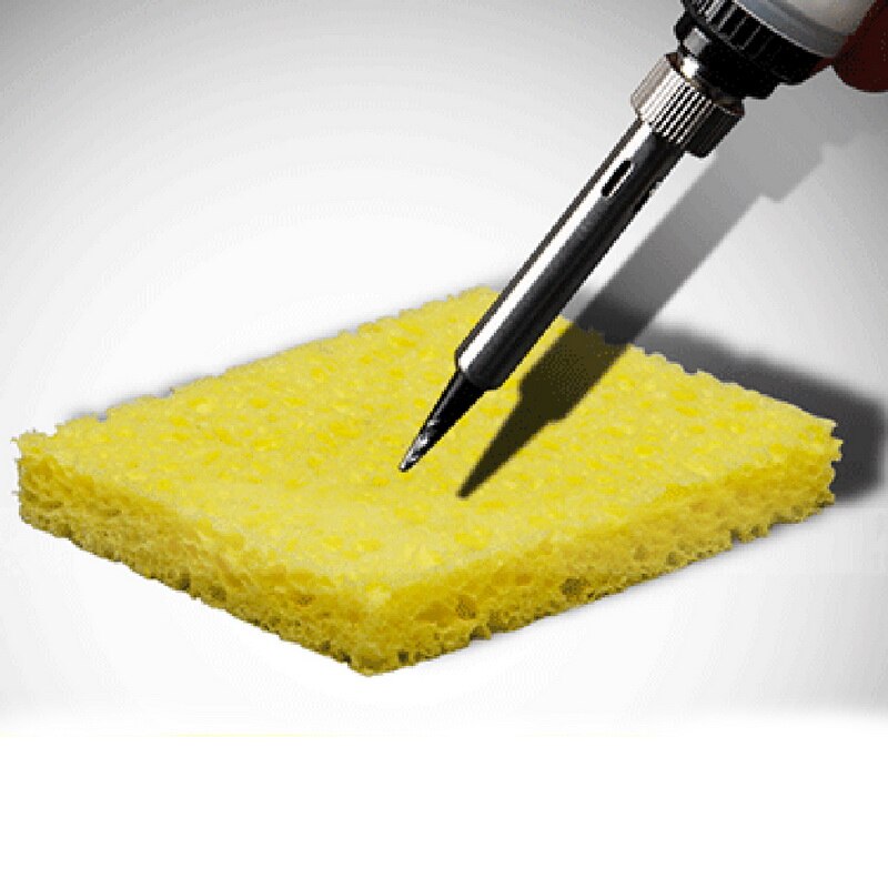 10 pièces jaune nettoyage éponge nettoyant pour durable soudure poste de soudage électrique fer à souder conseils nettoyer éponge réparation outils