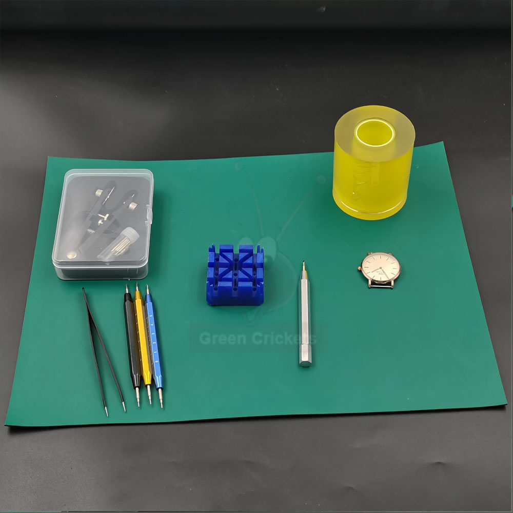 Herramienta de relojero, banco de reparación antideslizante rectangular, alfombrilla ESD, mesa de trabajo para reloj, almohadilla antiestática de reparación 40X30 30X25