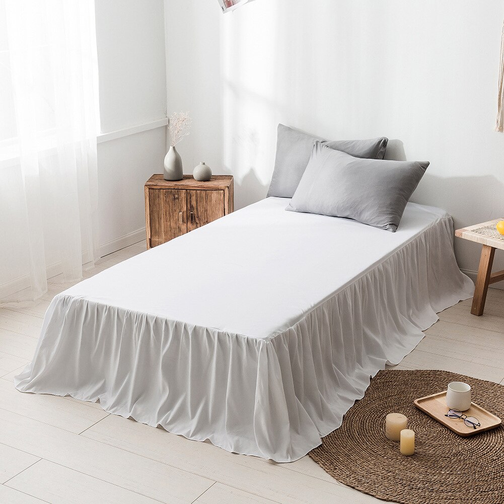 Dessus de lit en dentelle antidérapante, Style japonais, couleur unie, couvre-lit une pièce, décoration Simple de la maison, feuille de Lotus: BK109-1 / 100x200cm bed skirt