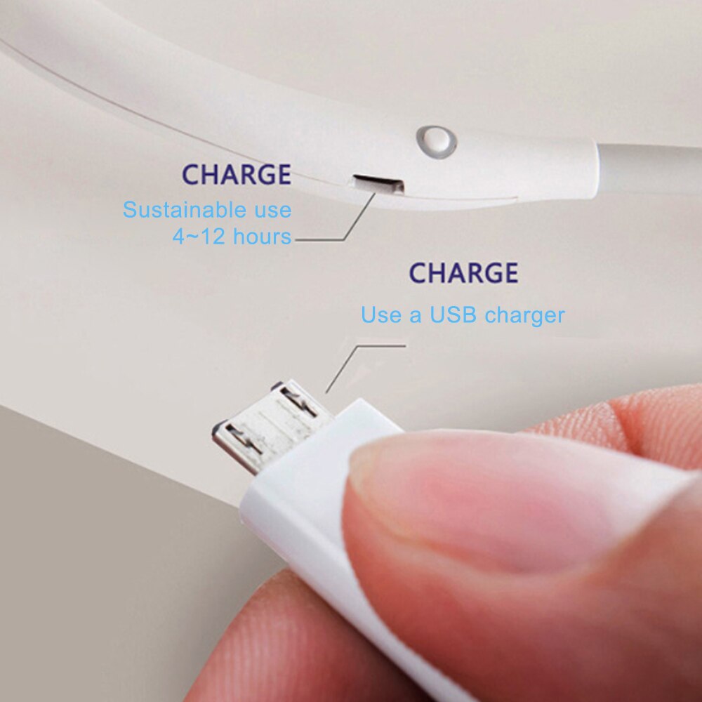 Mini usb verstelbare 7 -blad sport nek 3 versnellingen luchtventilator conditioner draagbare bureauventilator nekband oplaadbaar