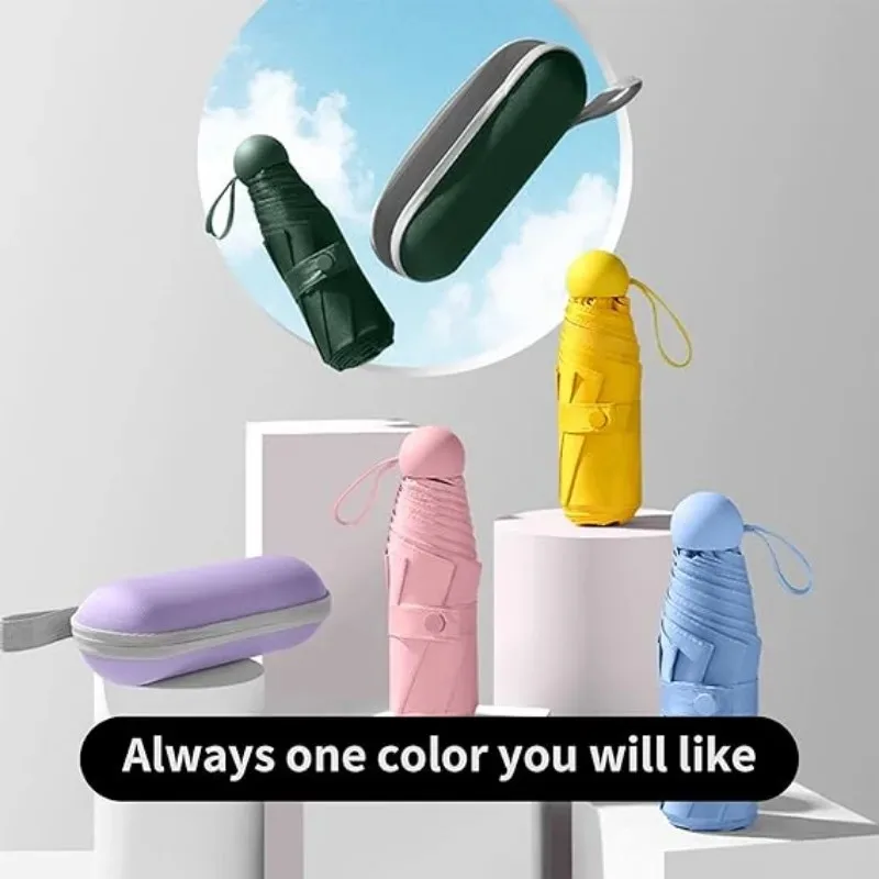 Parasol Anti-Uv Mini Capsule Paraplu Kleine Paraplu Zak Zonwering En Ultraviolette Bescherming Parasol