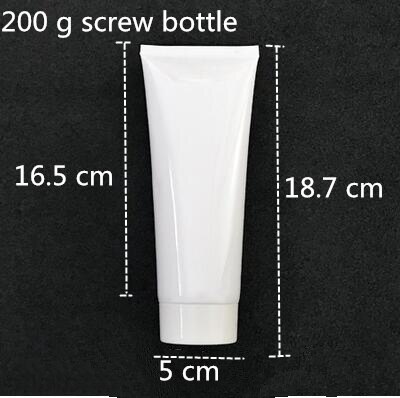 100 pcs Trasporto Libero 50 100 120 150 200 g Bianco Imballaggio di plastica Tubo Bottiglia di Vibrazione Tappo di Gel crema lozione contenitore vuoto di tenuta