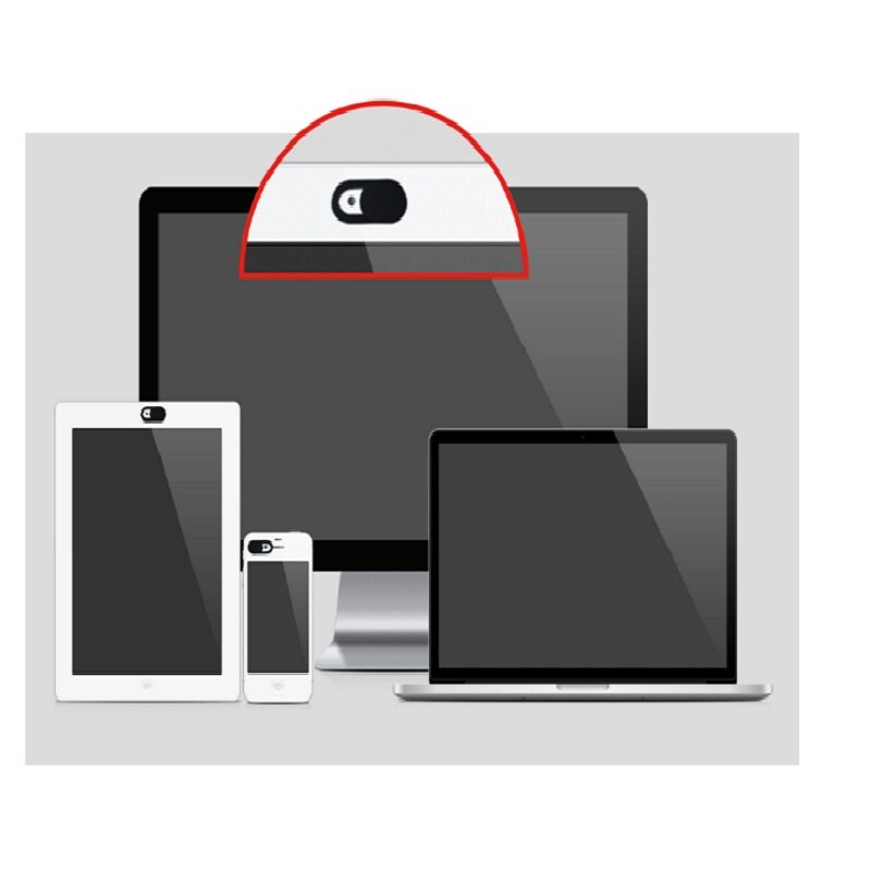 Control deslizante del obturador de la cámara Web cámara de plástico cubierta de la etiqueta engomada para iPad Web del teléfono del ordenador portátil PC tableta Mac de privacidad de teléfono Cámara cubierta
