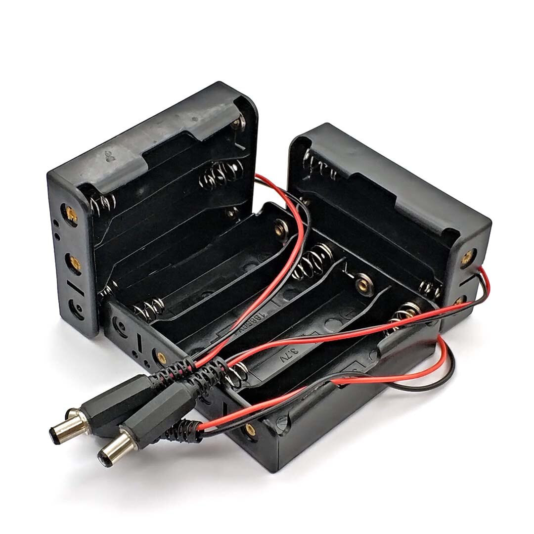 DIY 2x 3x 4x 18650 Battery Holder Storage Box Case with DC 5.5x2.1mm Power Plug Plastic + Meta