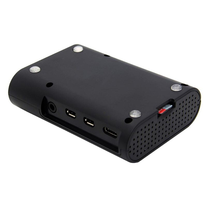 ABS Plastic Case Enclosure with Cooling Fan Heatsinks for Raspberry Pi 4 Model B: Black